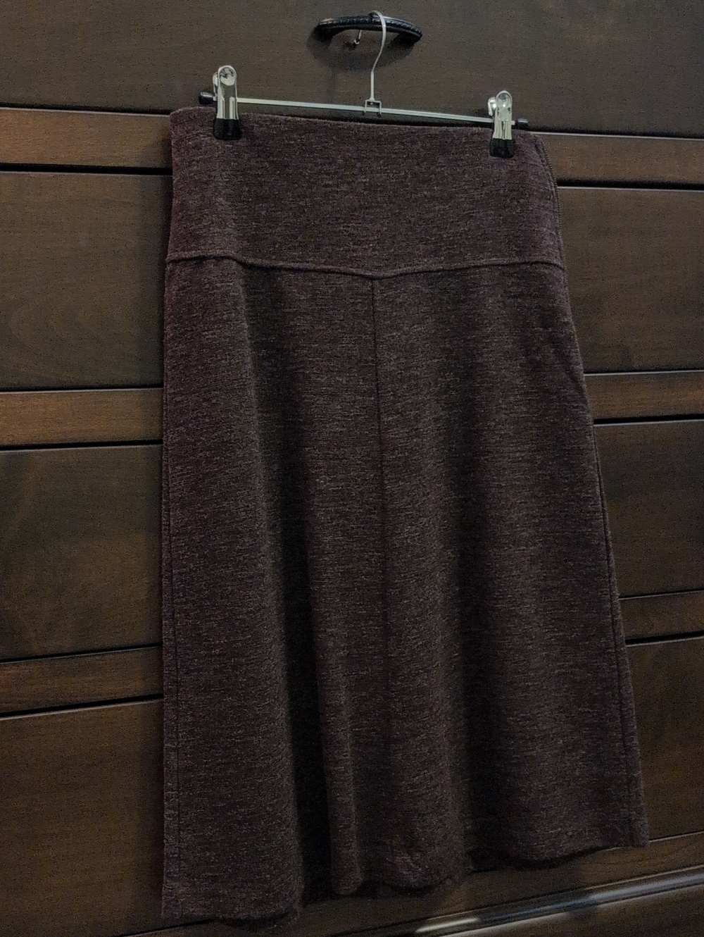 LOFT Deep Purple A-Line Knit Skirt